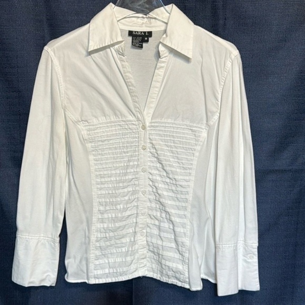 Sara I Classic White Cotton Blouse